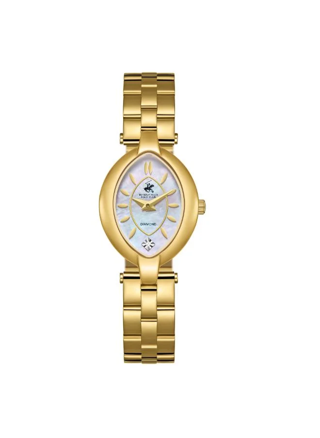 بيفرلي هيلز بولو كلوب BEVERLY HILLS POLO CLUB BP3739C.120 Women's Analog Display Watch & Metal Strap Gold