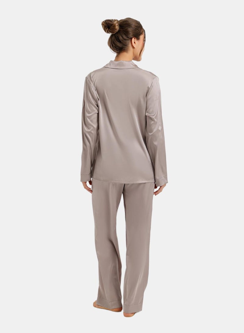 Carina Satin Buttoned Pyjama Set - Image 4