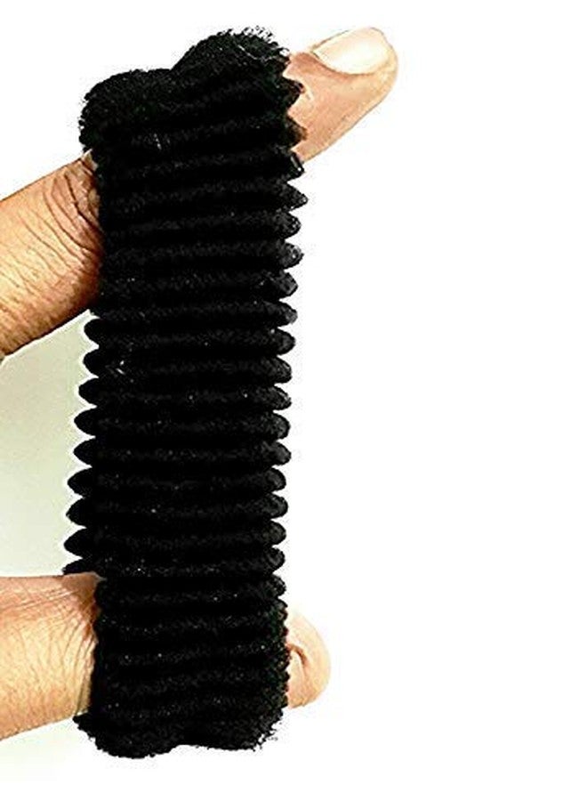 Vararo Black Rubber Hair Bands for Women - Set of 12,Black - Image 4