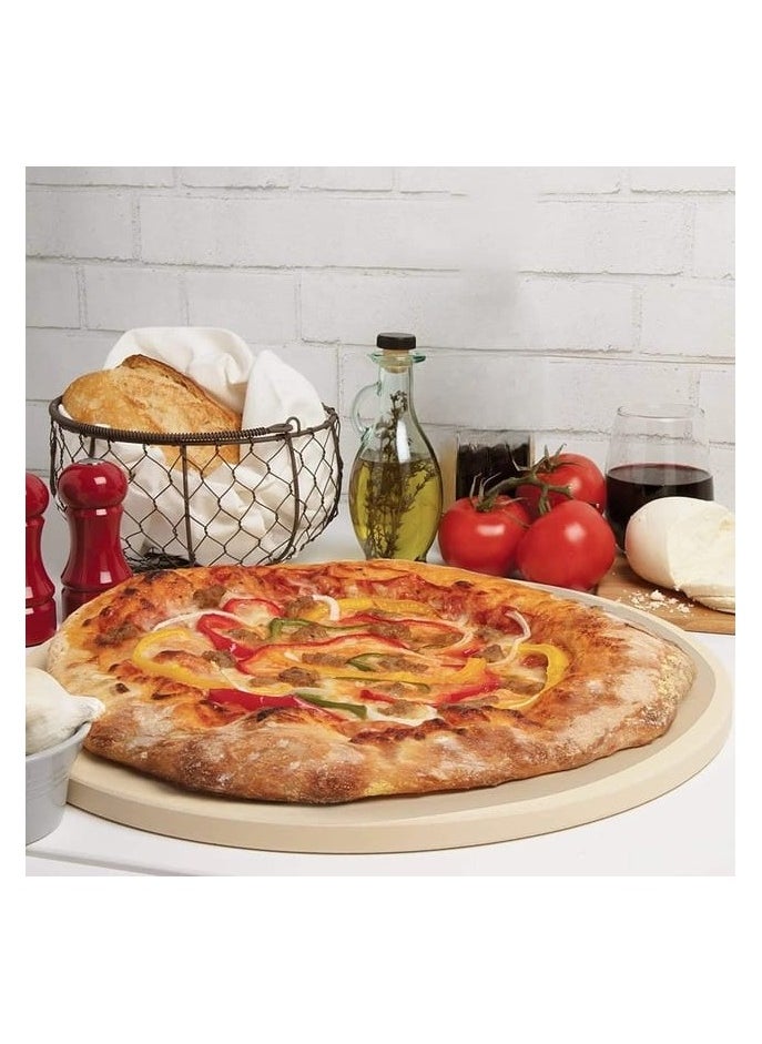 Generic - Electric Pizza Maker for Home 1000W | 220°C Fireproof Stone Plate | Perfect for Homemade Pizzas, Calzones, and Flatbreads | Fast Heating, Crispy Crust, Compact & Stylish Red Design | Easy to Use & Clean - Image 1