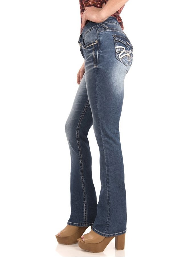 Wallflower Women's Size Instastretch Legendary Classic Fit Bootcut Jeans, Keller, 22 Plus - Image 2