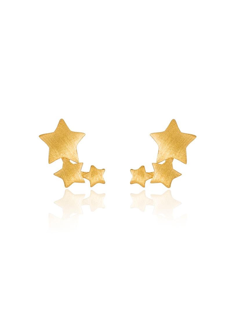 Y&D 18K Gold Star Earrings For Women - Image 1