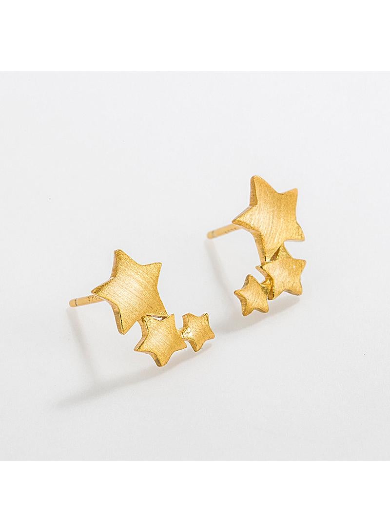 Y&D 18K Gold Star Earrings For Women - Image 2