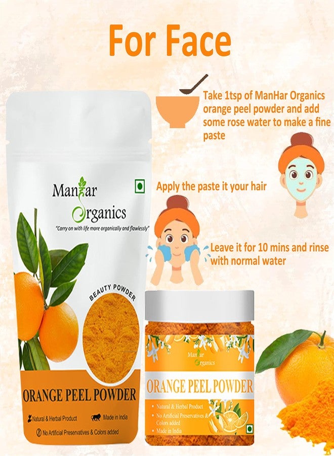 ManHar Organics Natural Orange Peel Powder for Face Pack with Vitamin C & Antioxidants 1KG | For Face cleansing and Skin Lightening - Image 4