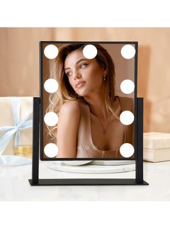 ETG Vanity Mirror with Lights, Hollywood Lighted Makeup Mirror with 9 Dimmable Bulbs & 3 Color Lighting Modes, Detachable 10x Magnification, 360°Rotation, Smart Touch Control  - Image 3