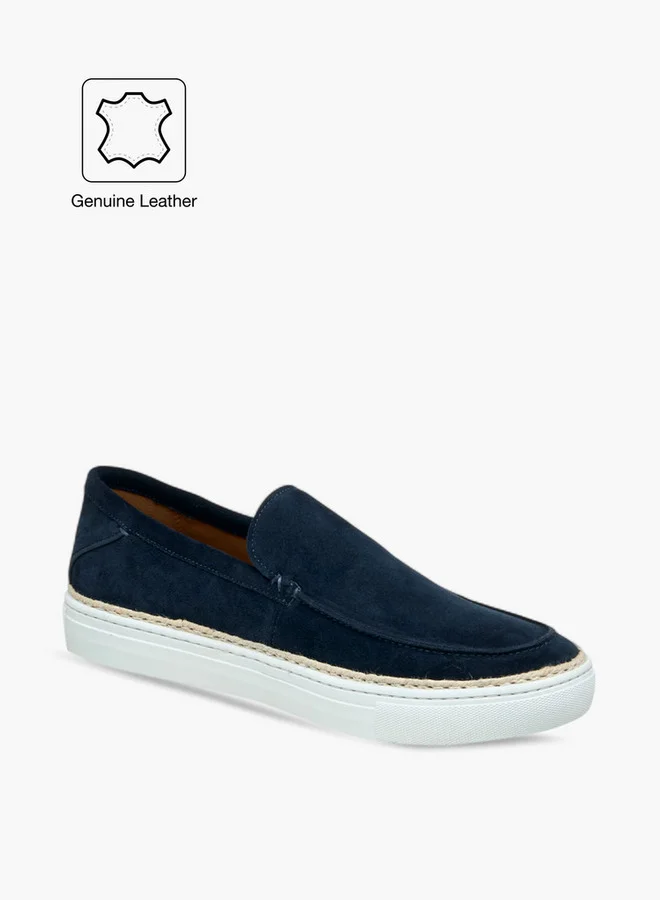 دوتشيني Men'S Leather Solid Slip-On Loafers