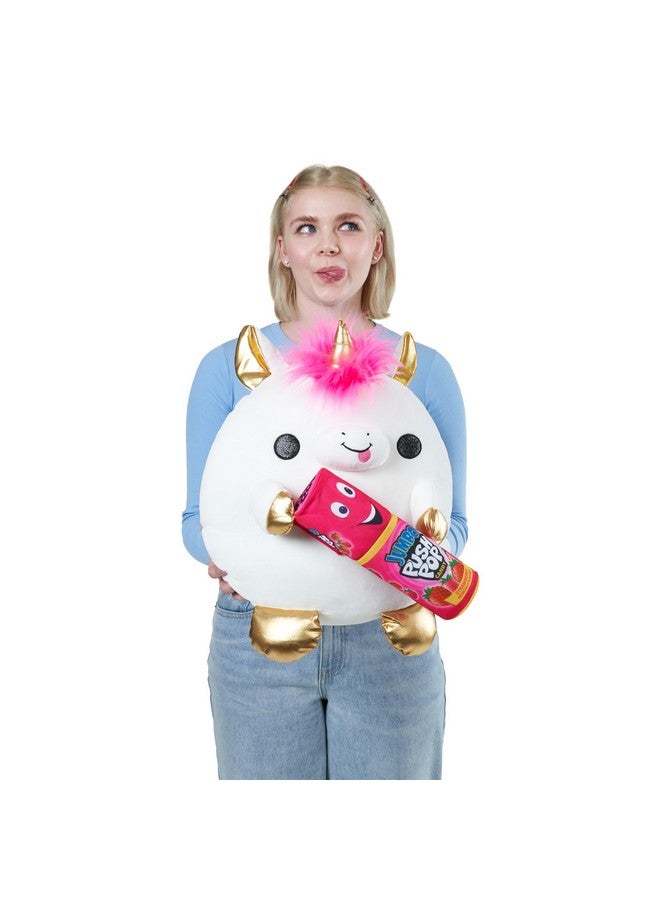 SNACKLES Snackles (Bazooka) Unicorn Super Sized 14 inch Plush by ZURU, Ultra Soft Plush, Collectible Plush with Real Licensed Brands, Stuffed Animal  - Image 3