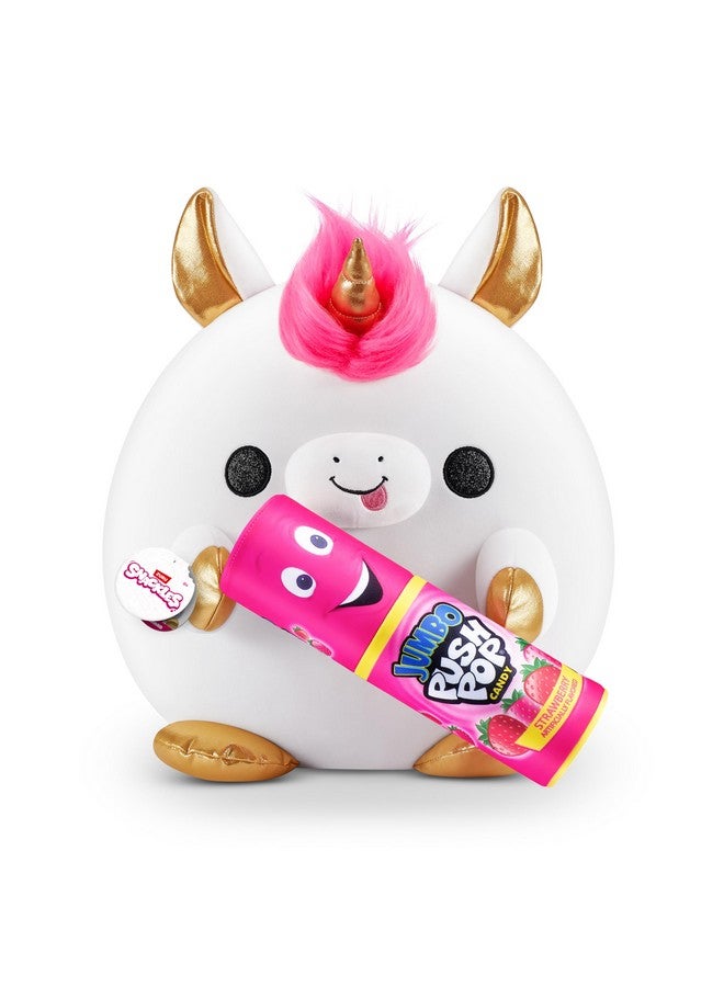 SNACKLES Snackles (Bazooka) Unicorn Super Sized 14 inch Plush by ZURU, Ultra Soft Plush, Collectible Plush with Real Licensed Brands, Stuffed Animal  - Image 1