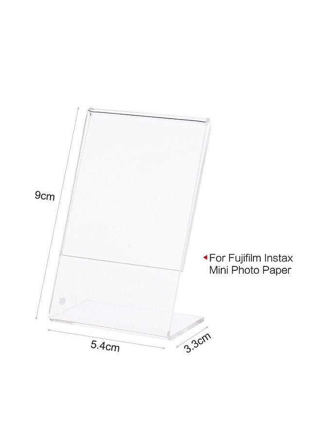Generic 3 Packs 3inches L-shape Acrylic Photo Frame Transparent Mini Stand Compatible with Fujifilm Instax Mini 8 8+ 70 7s 90 25 26 50s 9 SP-1 SP-2 Film  - Image 4