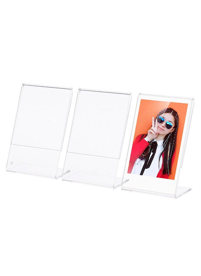 Generic 3 Packs 3inches L-shape Acrylic Photo Frame Transparent Mini Stand Compatible with Fujifilm Instax Mini 8 8+ 70 7s 90 25 26 50s 9 SP-1 SP-2 Film  - Image 5