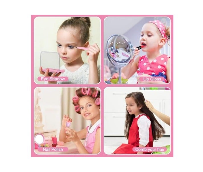 Makeup Kit for Girls, Includes Mermaid Makeup Bag, Real Makeup, Non-Toxic and Washable for Little Girls Age 4-6-8-10-12. - Image 5