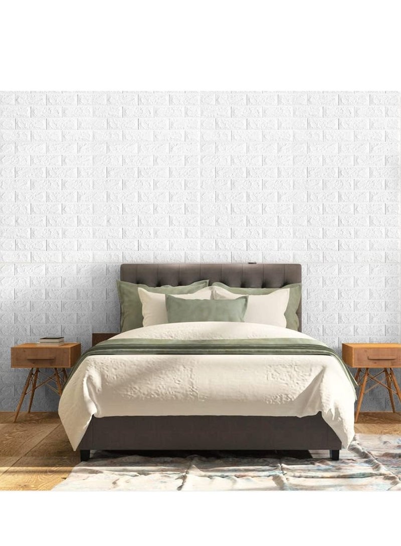 LINGWEI 30PCS Wall Sticker 3D Wallpaper Wall Decoration Panels Diamond PE Foam Brick Pattern Self Adhesive Removable and Waterproof Art Wall Tiles For Bedroom Living Room kids Room - Image 2