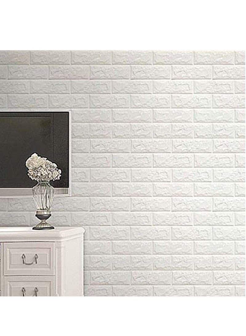 LINGWEI 30PCS Wall Sticker 3D Wallpaper Wall Decoration Panels Diamond PE Foam Brick Pattern Self Adhesive Removable and Waterproof Art Wall Tiles For Bedroom Living Room kids Room - Image 3