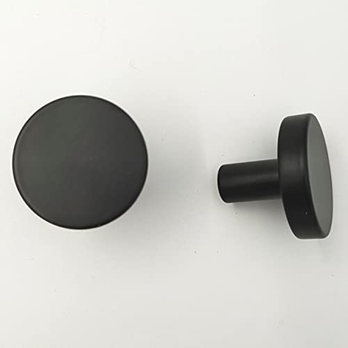ABVIN Solid Brass Round Knobs Cabinet Beautiful Decorative Dresser Knobs Drawer Pulls - ABVIN002 - Black Finish - 1 Pcs - Image 1