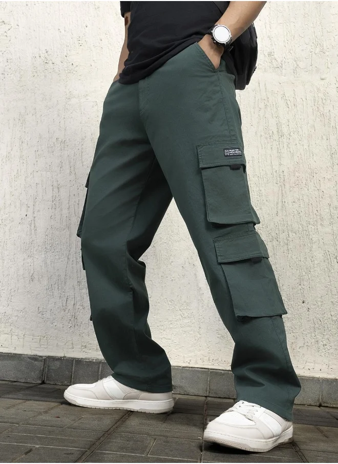 Hubberholme Forest Green Pants For Men