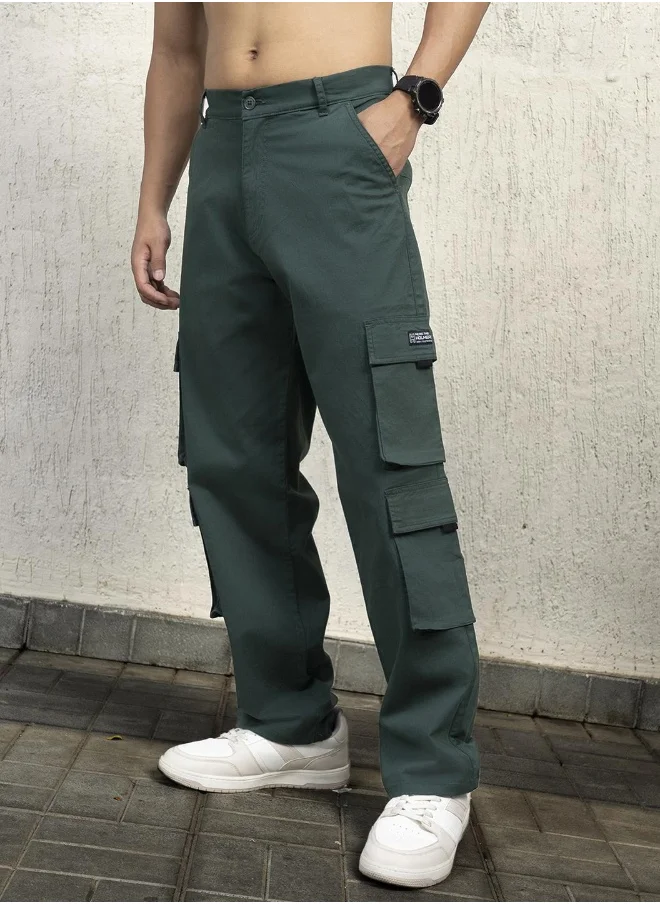 هوبرهولمي Forest Green Pants For Men