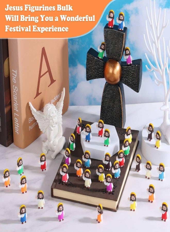Thrilez 70 Pcs Mini Jesus Blessing Gesture - Small Pocket Jesus Figures Dashboards Jesus Religious Gifts for Christian, Easter Egg Stuffers - Image 5