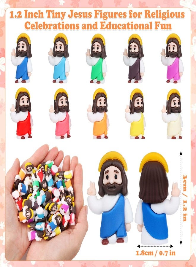 Thrilez 70 Pcs Mini Jesus Blessing Gesture - Small Pocket Jesus Figures Dashboards Jesus Religious Gifts for Christian, Easter Egg Stuffers - Image 4