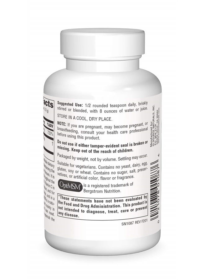 Source Naturals MSM (Methylsulfonylmethane) with Vitamin C - Powder, 4 Ounce - Image 2