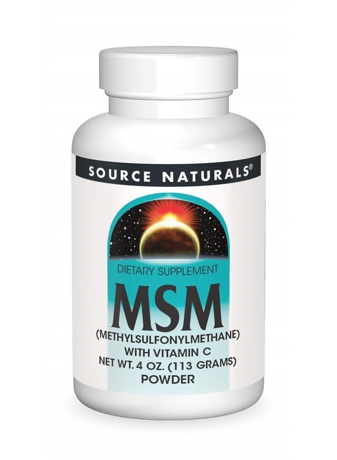 Source Naturals MSM (Methylsulfonylmethane) with Vitamin C - Powder, 4 Ounce - Image 1