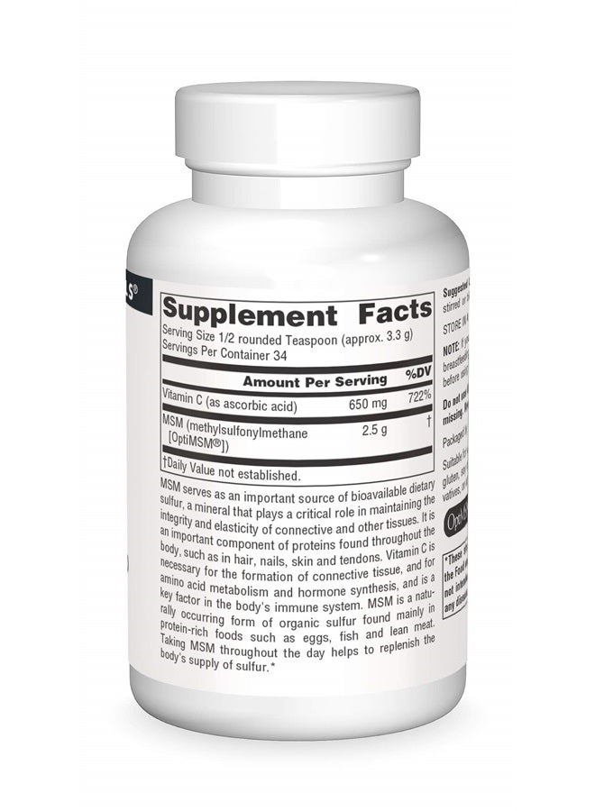 Source Naturals MSM (Methylsulfonylmethane) with Vitamin C - Powder, 4 Ounce - Image 3