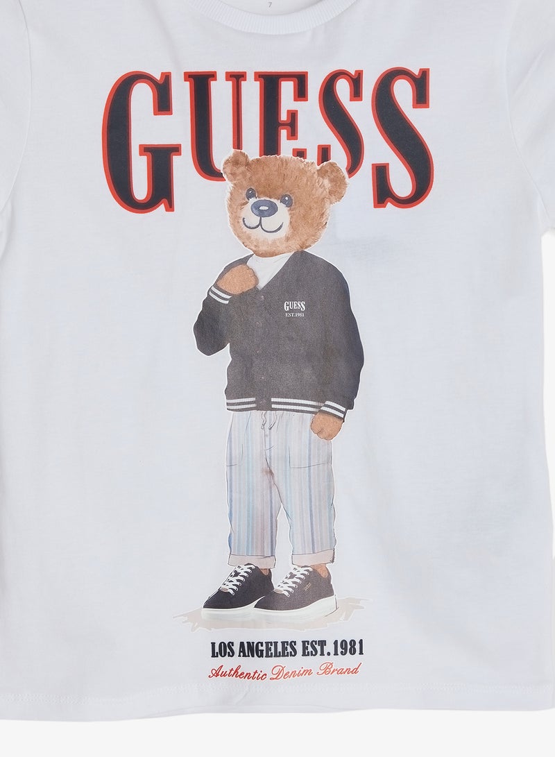 GUESS Youth Graphic Crew Neck T-Shirt - Image 3