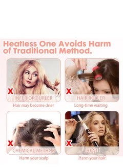 Daytoyz Heatless Curling Rod Headband – Premium Rods for Tight and Loose Curls - Mulberry Silk Wave Curler Soft Plush Cotton Filling Hairclips, Scrunchies  - Image 3