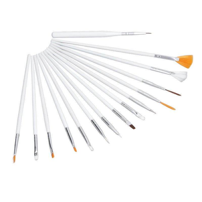 Cookies Brushes Set 15-Piece Soft Bristles Comfortable Handle - Easy To Clean Cake Decorating Brushes for DIY Baking Fondant Sugar Craft - Image 1