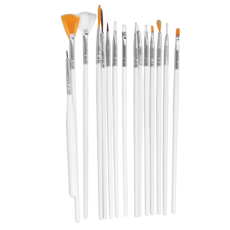 Cookies Brushes Set 15-Piece Soft Bristles Comfortable Handle - Easy To Clean Cake Decorating Brushes for DIY Baking Fondant Sugar Craft - Image 2