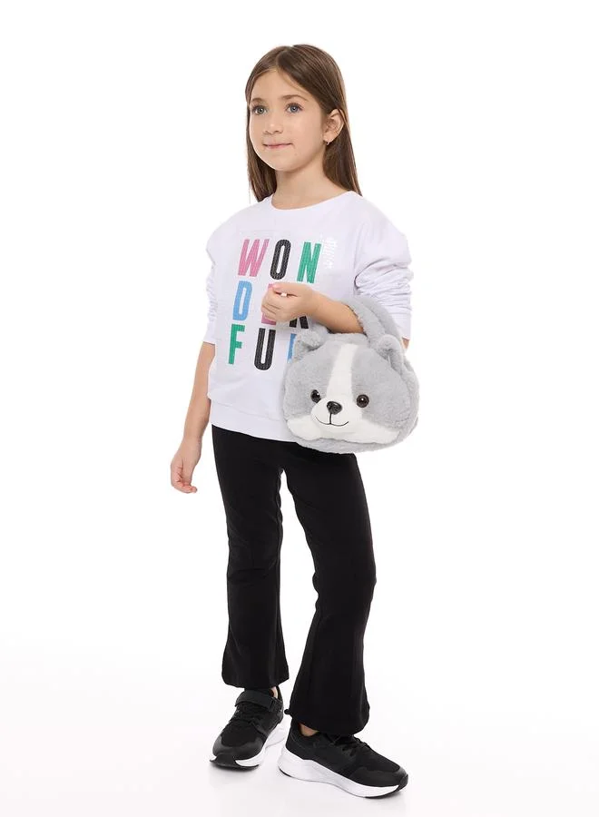 victor and jane Victor And Jane Girls Multi Sequined Top and Flared Leggings Set