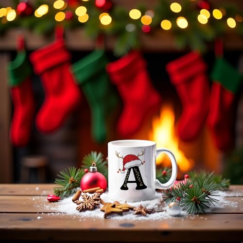 DAYS " Christmas Alphabet Word Printed Ceramic Mug, Christmas Xmas Coffee Mug Gift for Kids Boy Girls, Coffee Cup Mug Gift (A) - Image 5