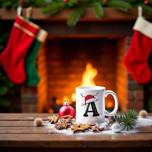 DAYS " Christmas Alphabet Word Printed Ceramic Mug, Christmas Xmas Coffee Mug Gift for Kids Boy Girls, Coffee Cup Mug Gift (A) - Image 2