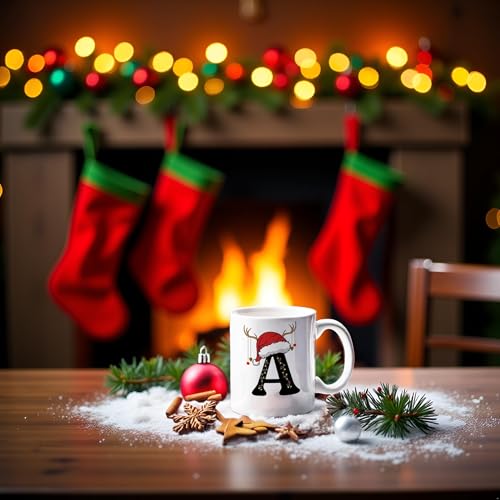 DAYS " Christmas Alphabet Word Printed Ceramic Mug, Christmas Xmas Coffee Mug Gift for Kids Boy Girls, Coffee Cup Mug Gift (A) - Image 4