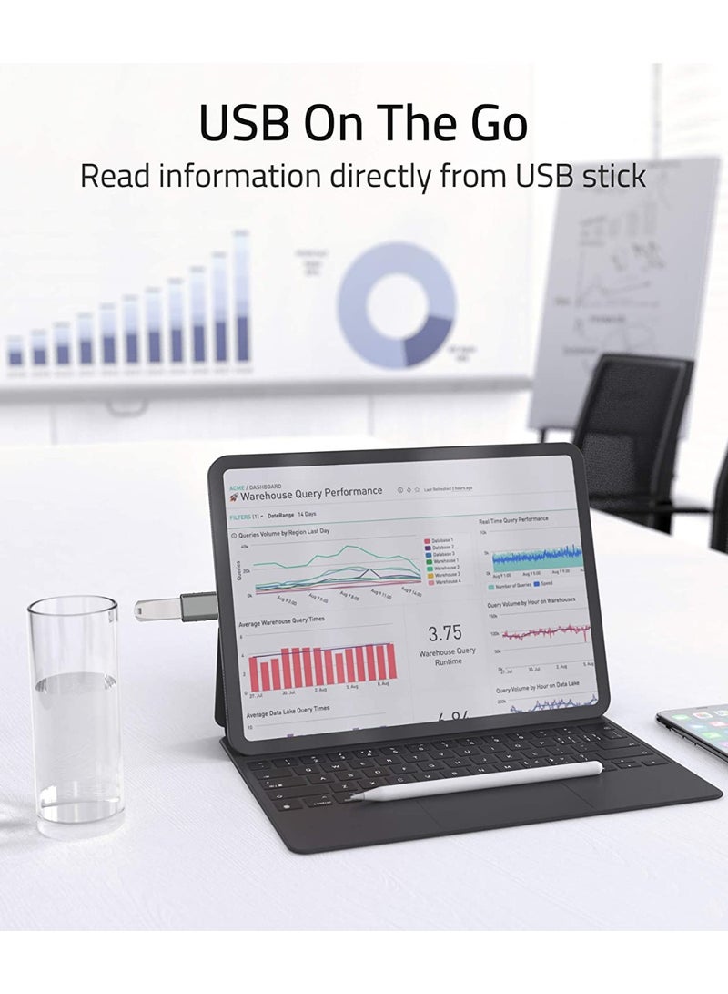 سينتيك محول Syntech (قطعة واحدة) من USB-C إلى USB 3.0 - متوافق مع Thunderbolt 3 - لمختلف الأجهزة مثل MacBook Pro/Air 2019/2020 و Dell XPS - (لون رمادي فلكي) - Image 3