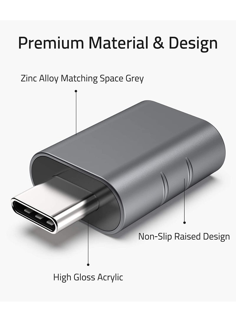 سينتيك محول Syntech (قطعة واحدة) من USB-C إلى USB 3.0 - متوافق مع Thunderbolt 3 - لمختلف الأجهزة مثل MacBook Pro/Air 2019/2020 و Dell XPS - (لون رمادي فلكي) - Image 5