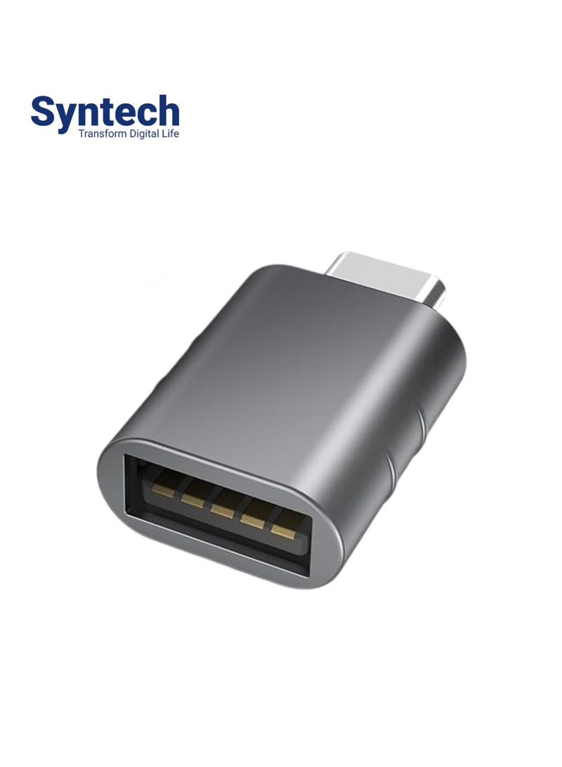 Syntech USB C to USB Adapter (1 Pack), Thunderbolt 3 to USB 3.0 Adapter Compatible with MacBook Pro 2019 and Before, MacBook Air 2020, Dell XPS and More Type C Devices, Space Grey - Image 1