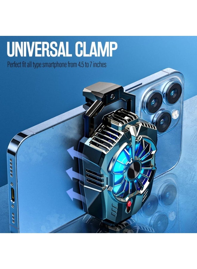 Phone Cooler Gaming Fan, 92mm, LED, Dual Speeds, RGB, Mobile Cooler for iPhone & Smartphones 4.5-7in, Live Streaming - Image 4