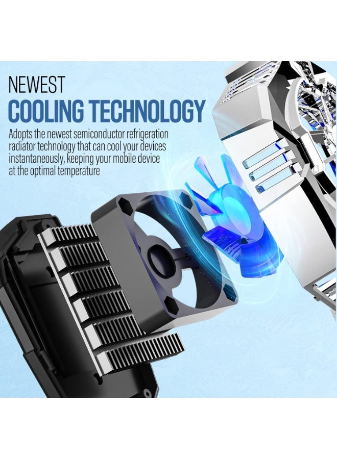 Phone Cooler Gaming Fan, 92mm, LED, Dual Speeds, RGB, Mobile Cooler for iPhone & Smartphones 4.5-7in, Live Streaming - Image 2