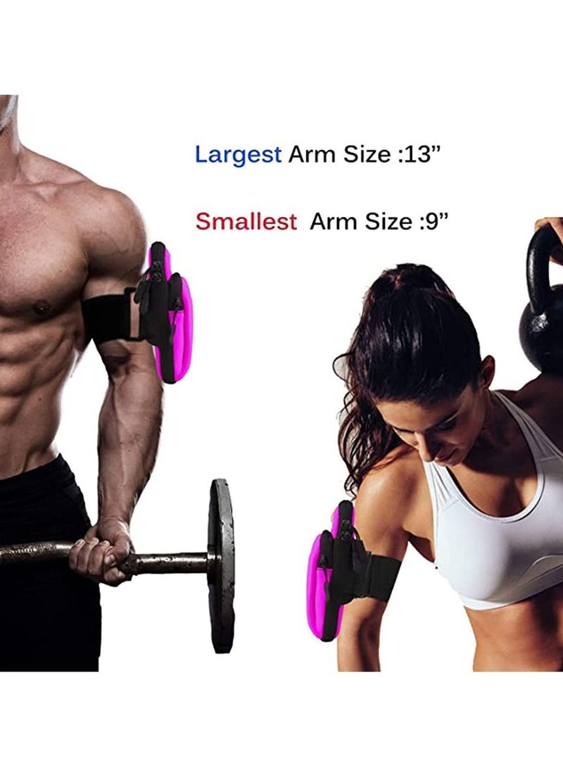 KASTWAVE Running Armband Phone Holder, Armband, Bag, Bags Men and Women Sport, Arm Band For Running, Multi Cell Pouch Up To 6 (Pink) - Image 5