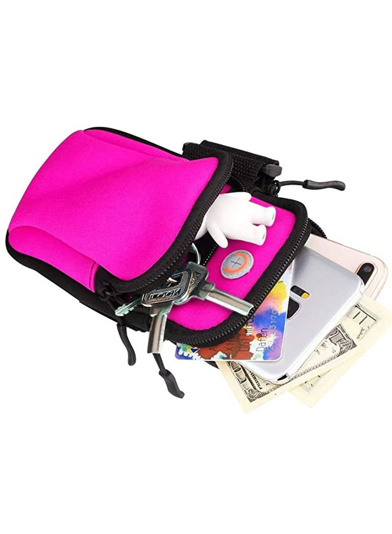 KASTWAVE Running Armband Phone Holder, Armband, Bag, Bags Men and Women Sport, Arm Band For Running, Multi Cell Pouch Up To 6 (Pink) - Image 3