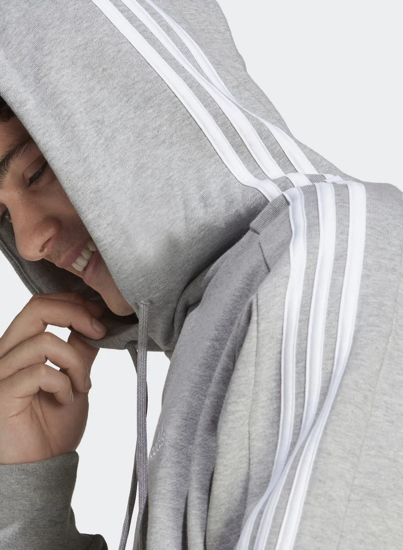 Adidas 3 Stripe Essential French Terry Hoodie