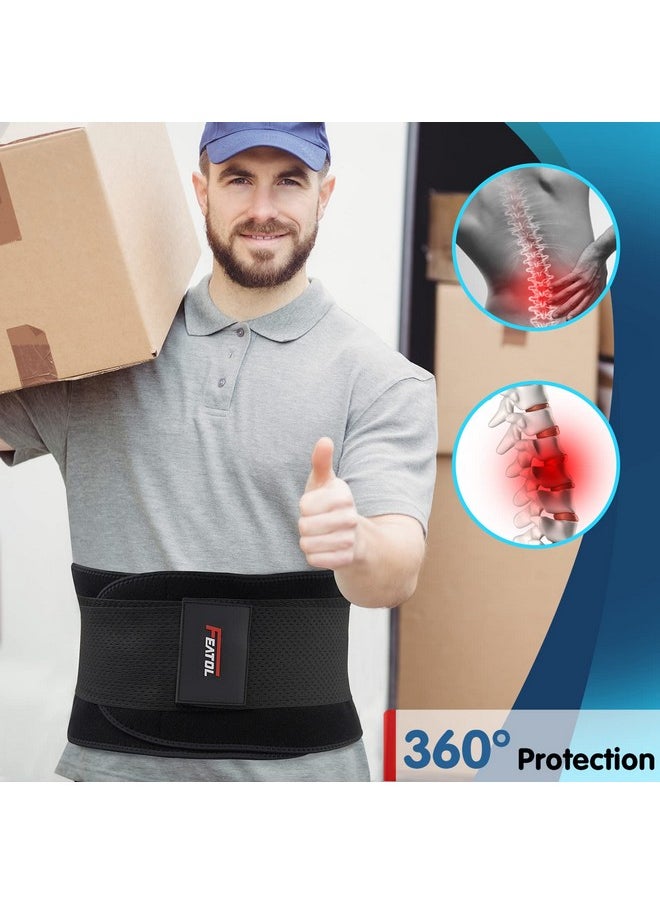 FEATOL FEATOL Back Brace for Lower Back Pain Relief，Heavy Work Lifting, Sciatica, Herniated Disc with Ergonomically 3D Silicone Pad Men & Women XXL  - Image 3