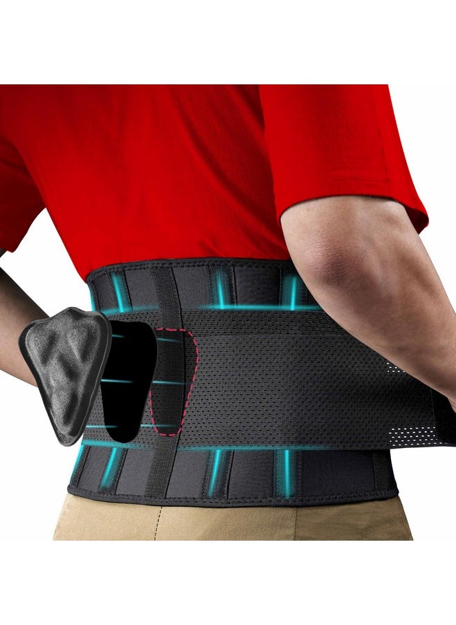 FEATOL FEATOL Back Brace for Lower Back Pain Relief，Heavy Work Lifting, Sciatica, Herniated Disc with Ergonomically 3D Silicone Pad Men & Women XXL  - Image 1