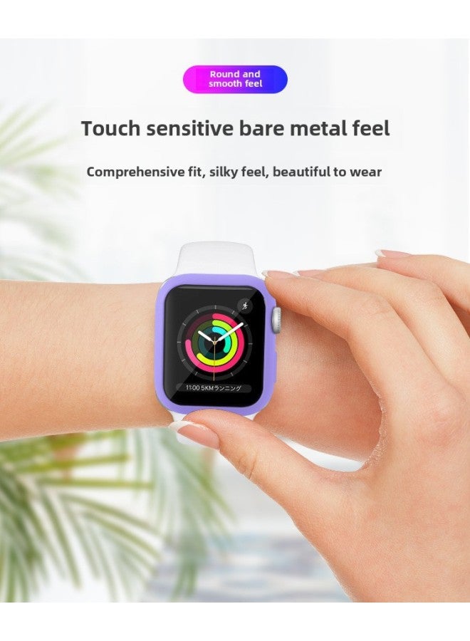 Applicable To Apple Iwatch8/9/10 Watch Case PC Case Film Integrated Protective Case Ultra3 49mm Protective Case-Color:Red-Exterior Dimension:S10 42mm Bare Shell