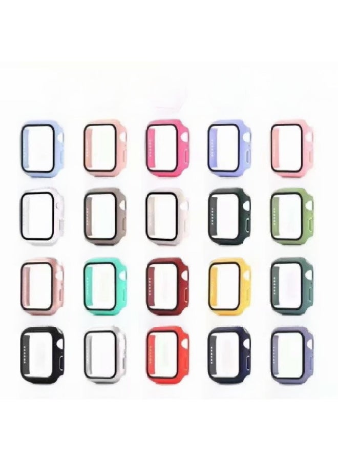 Applicable To Apple Iwatch8/9/10 Watch Case PC Case Film Integrated Protective Case Ultra3 49mm Protective Case-Color:Red-Exterior Dimension:S10 42mm Bare Shell