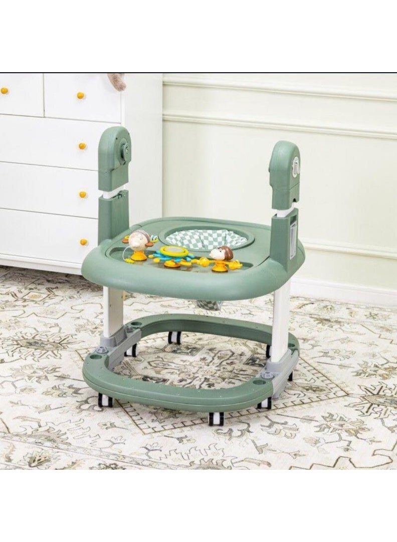 امبريلا كرسي طعام مرتفع للأطفال من امبريلا 3 في 1 كرسي طعام و مشاية وكرسي هزاز لون اخضر فات - Image 2