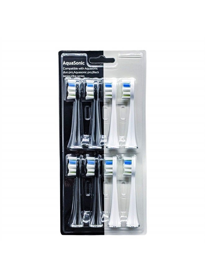 Aquasonic AquaSonic Duo PRO 8-pack replacement brush heads - Upgraded ProFlex Brush Heads For Improved Plaque Removal - Genuine AquaSonic  - Image 1