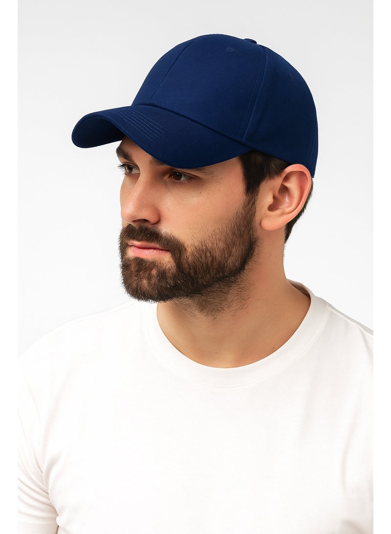 قبعة بيسبول زرقاء داكنة - قبعة بوليستر قابلة للتعديل للجنسين | قبعة خفيفة الوزن مناسبة للعمل والمناسبات الرسمية