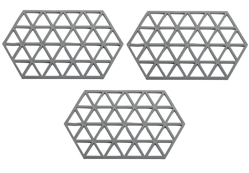 DHRUSIMI Silicone Trivet Mat for Hot Pans and Pots Counter Mat Heat Resistant Table Drying Mat for Kitchen Cooking Counter, Plates to Protect Table and Restaurant. (Grey) - Image 2