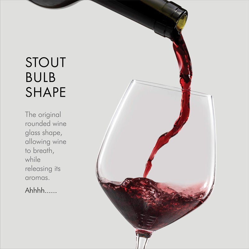 Paksh Novelty Italian Red Wine Glasses - 18 Ounce - Wine Glass Clear (Set Of 4) - Image 3